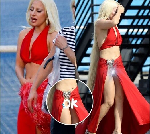 Lady Gaga Has A Wardrobe Malfunction On The Set Of AHS: Hotel