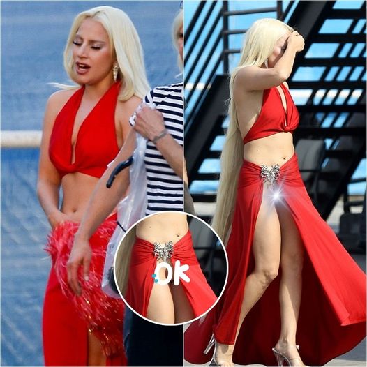 Lady Gaga Has A Wardrobe Malfunction On The Set Of AHS: Hotel