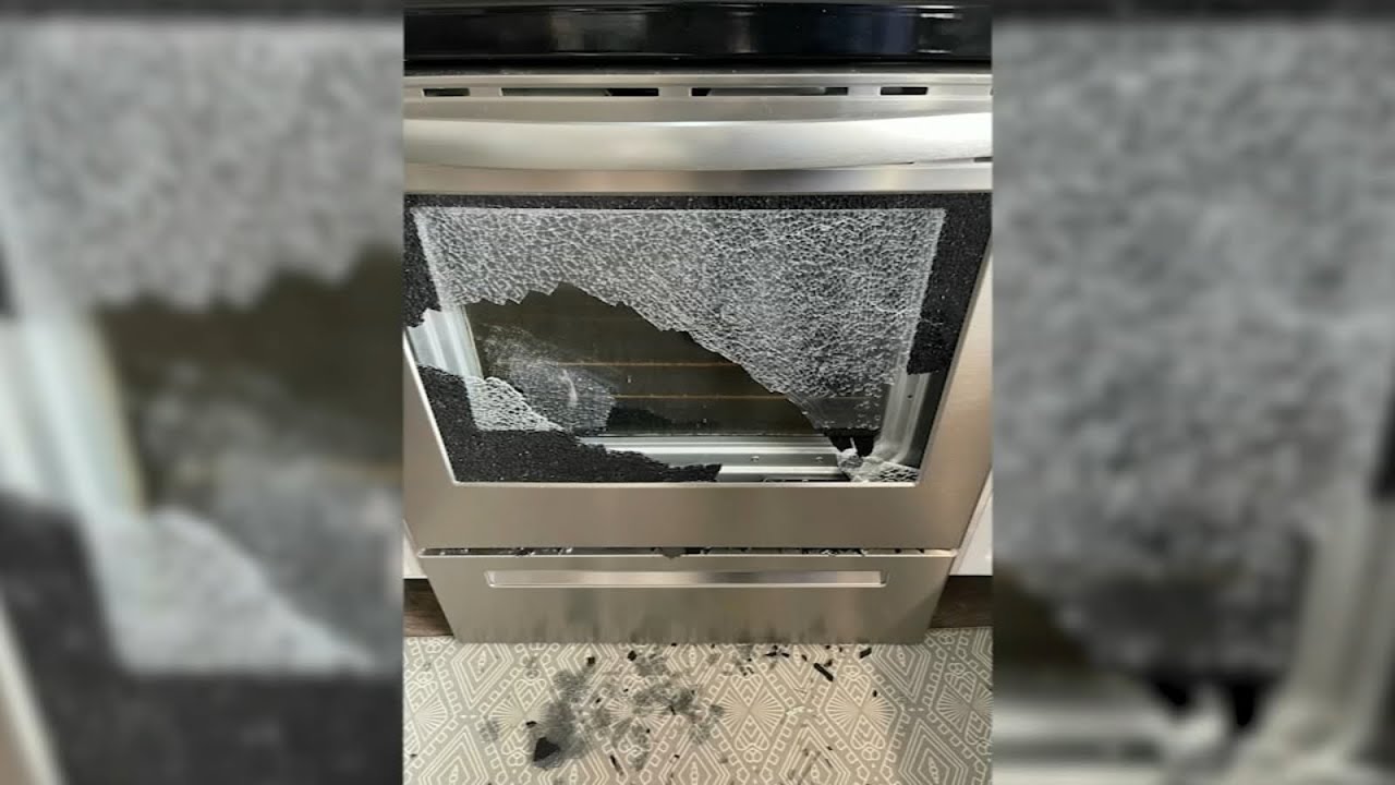 Oven glass shatters