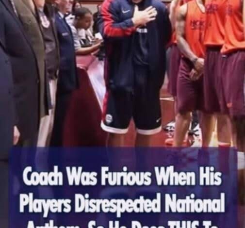 (VIDEO)Coach Was Furious When His Players Disrespected National Anthem, So He Does THIS To Teach Them A Lesson!