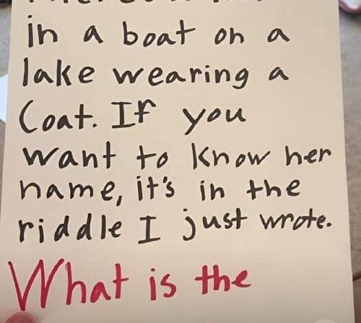 Try to solve the viral riddle “There’s a Woman in a Boat”