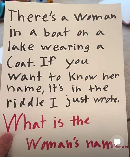 Try to solve the viral riddle “There’s a Woman in a Boat”