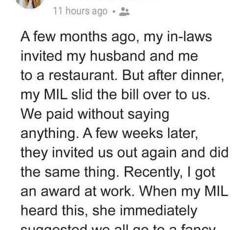 What the woman did when her MIL suggested to go to a fancy restaurant