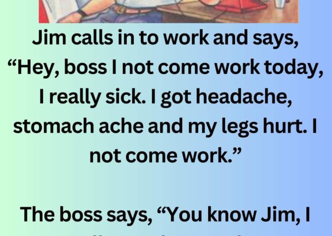 Jim calls boss I not come work today