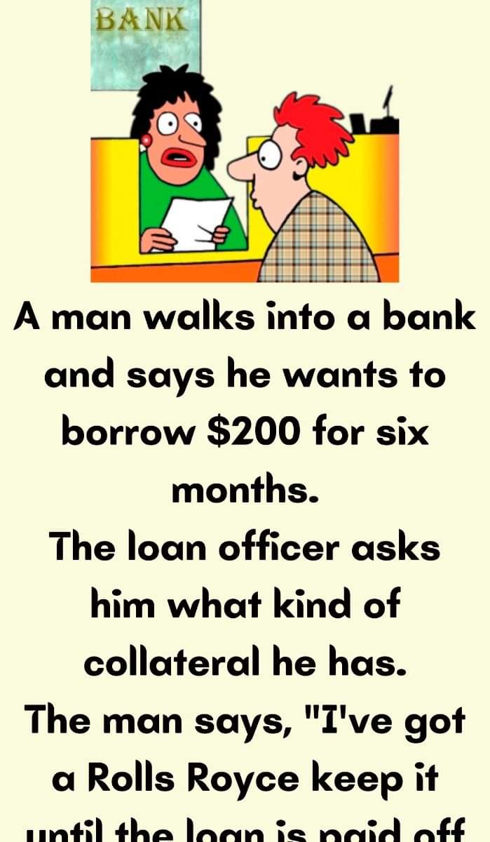 A man walks into a bank