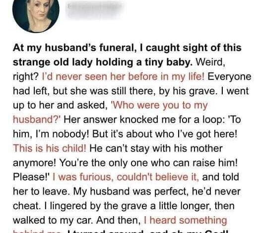 At Husband’s Funeral Wife Meets a Woman with His Baby in Her Arms