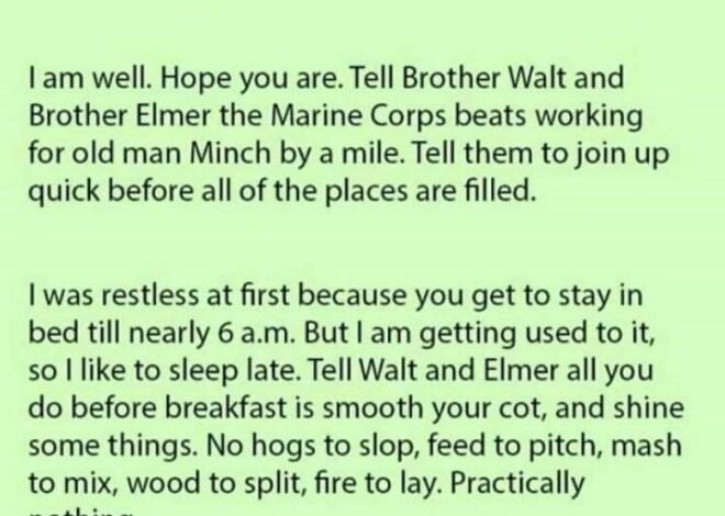 Kid Sends Letter Home To Parents After Joining The Marines, This Is Priceless!