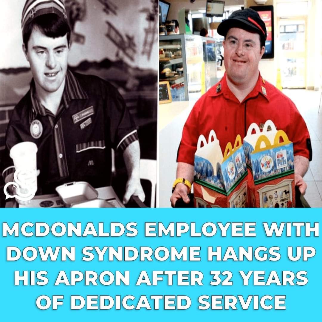 McDonalds Employee With Down Syndrome Hangs Up His Apron After 32 Years Of Dedicated Service