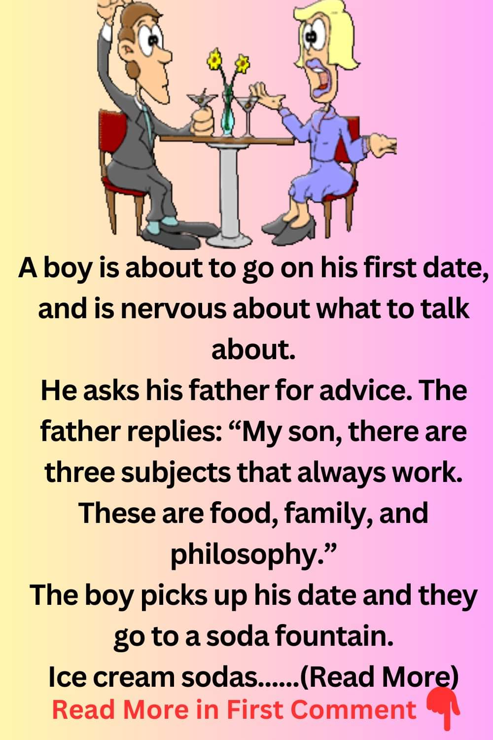 A boy is about to go on his first date –