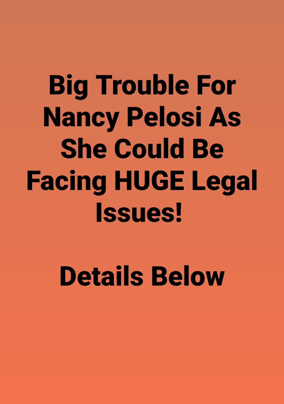 Report Reveals Pelosi Could Be in Big Legal Trouble