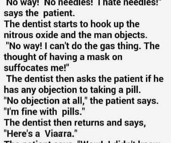 “Patient’s Fear of Needles Leads to Hilarious Dental Solution!” LOL