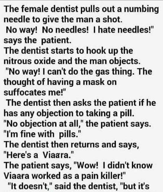 “Patient’s Fear of Needles Leads to Hilarious Dental Solution!” LOL