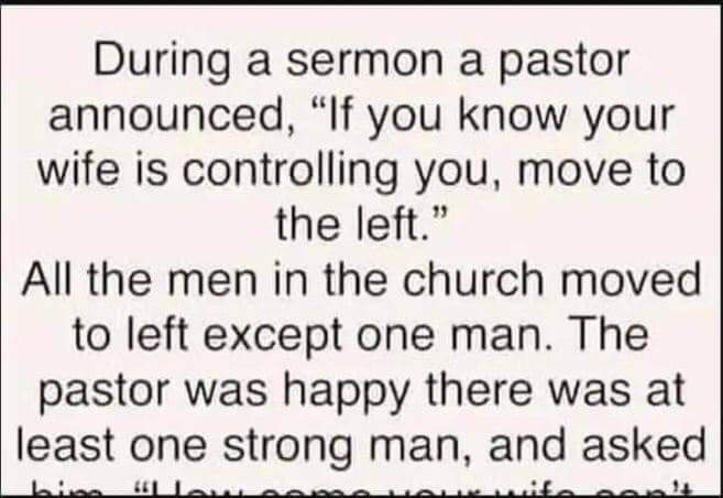 During a sermon a pastor announced