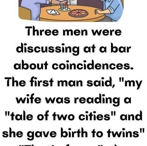 Three men were discussing at a bar –