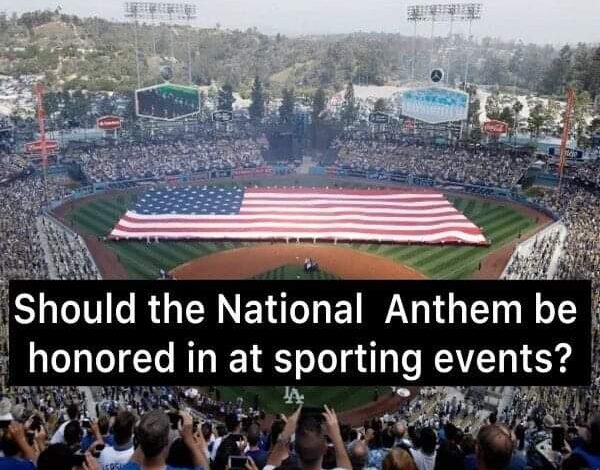 Should the national anthem be honored in at sporting events?