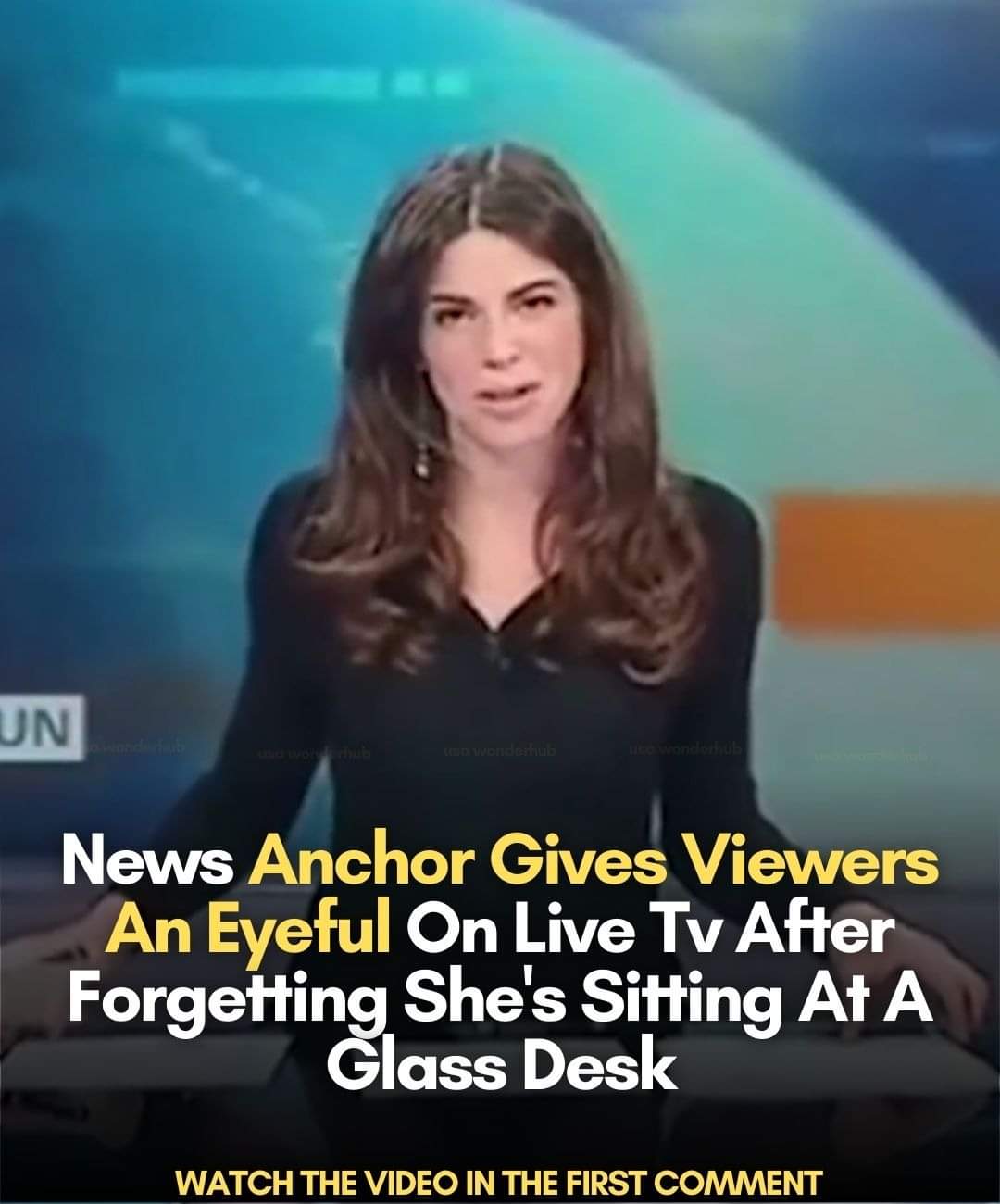 (VIDEO) News Anchor Gives Viewers An Eyeful On Live Tv After Forgetting She’s Sitting At A Glass Desk –