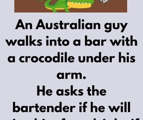 An Australian guy with a crocodile –