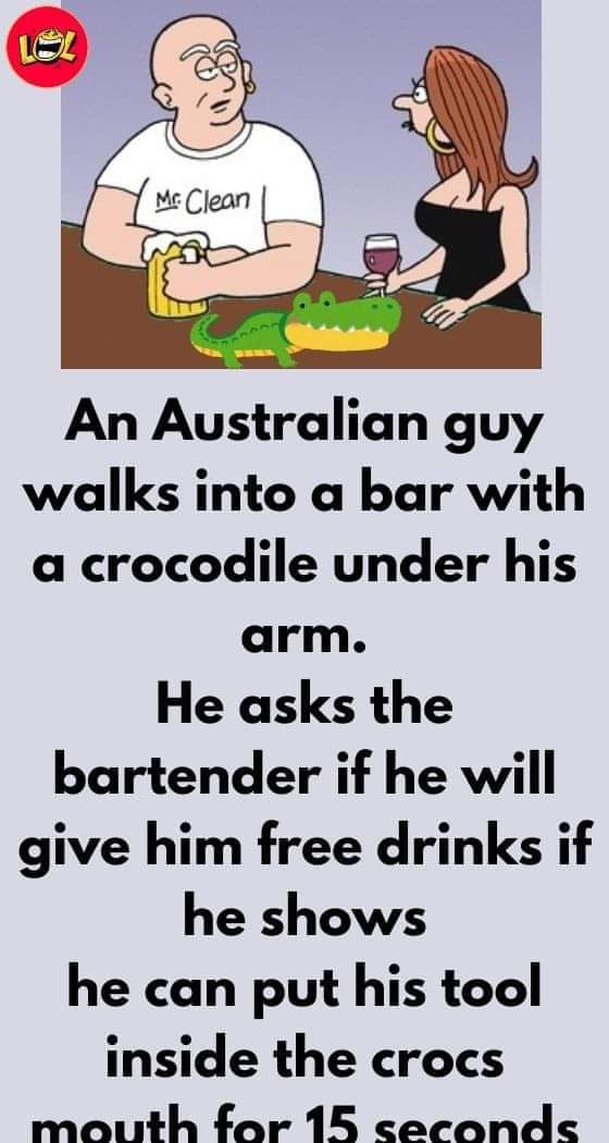 An Australian guy with a crocodile –