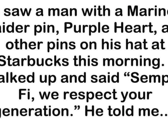 A Man posted this online after he approached a Marine veteran he did not know –