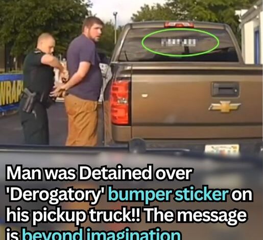 VIDEO Man Was Detained Over ‘Derogatory’ Bumper Sticker On His Pickup Truck