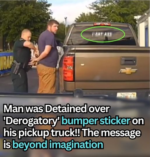 VIDEO Man Was Detained Over ‘Derogatory’ Bumper Sticker On His Pickup Truck