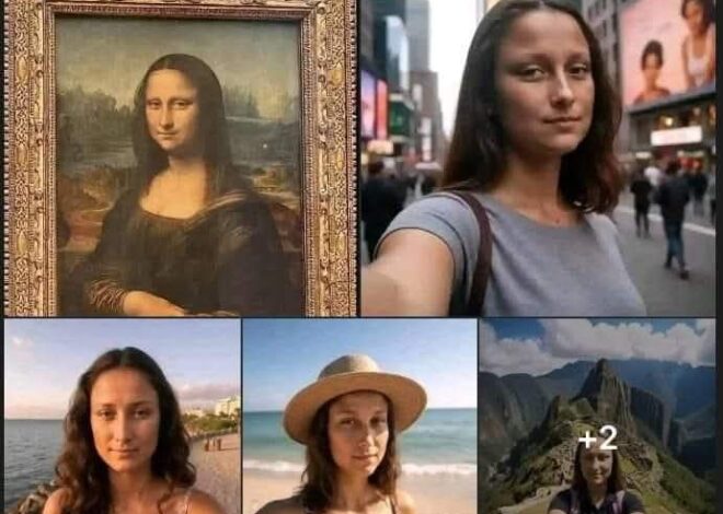 Mona Lisa took a trip since she was bored with the museum.