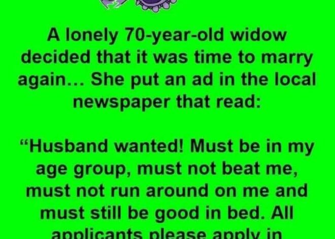 70-year-old widow wants to marry again – posts hilarious single ad in newspaper that goes viral.