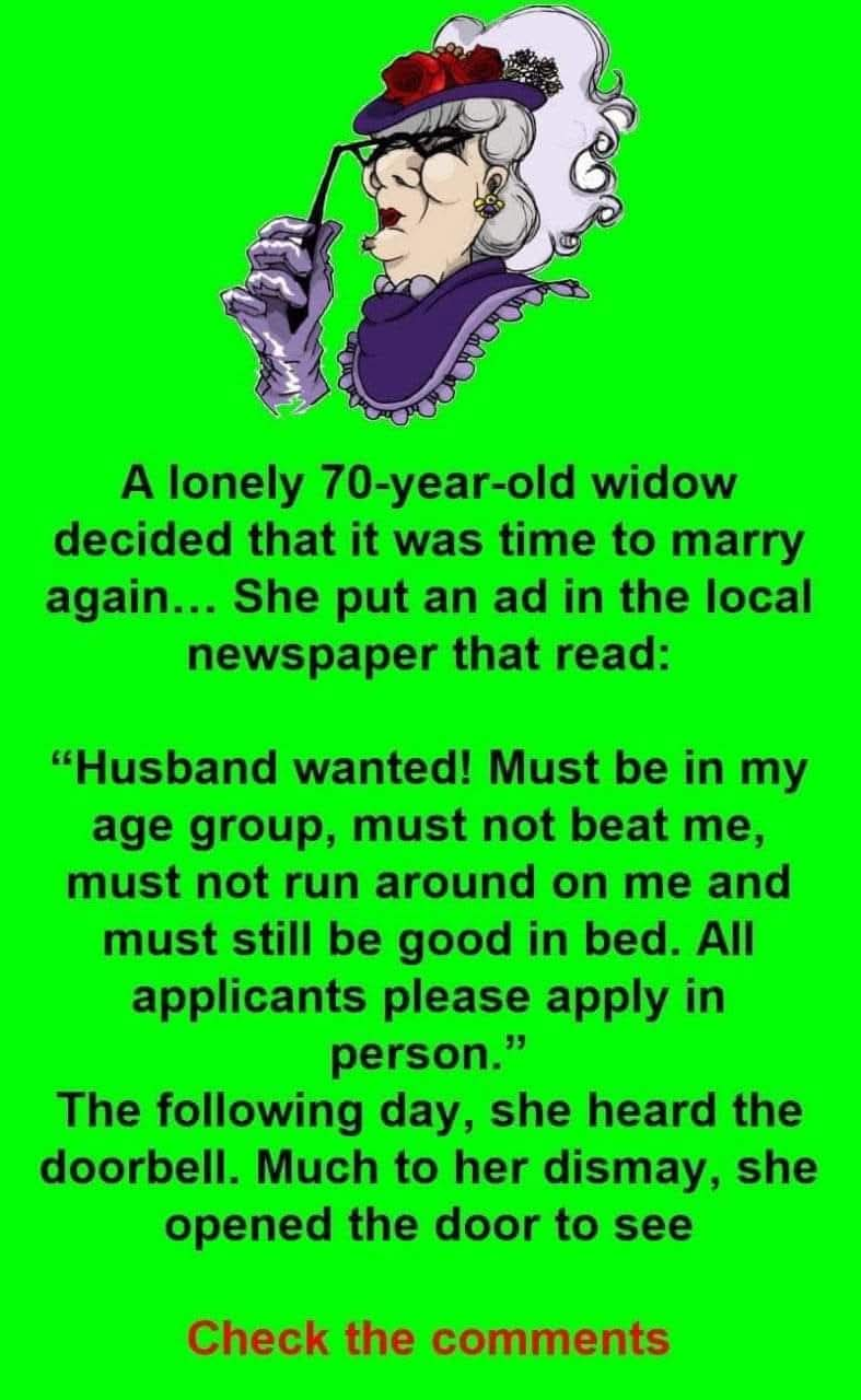 70-year-old widow wants to marry again – posts hilarious single ad in newspaper that goes viral.