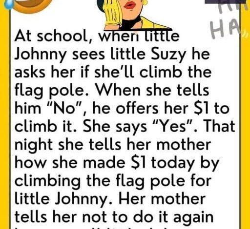 Little Suzy Climb The Flag Pole –