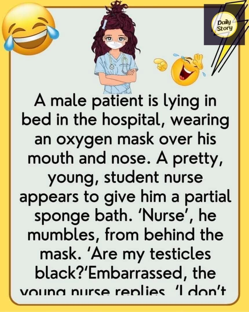 A Male Patient is Lying in Bed in The Hospital –